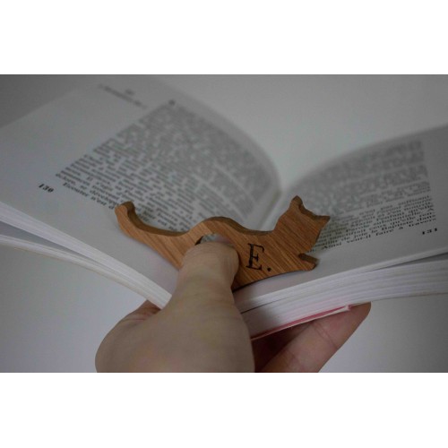 Bague de lecture chat personnalisée en bois | La Fabrique GH
