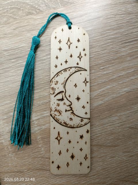 Marque-page lune et étoiles