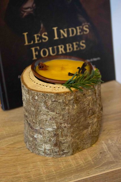 Bougies et bois naturel