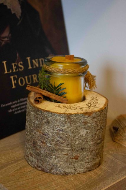 Bougies et bois naturel