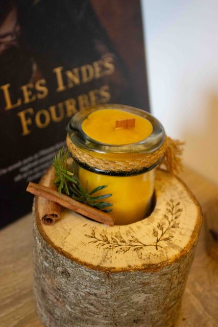 Bougies et bois naturel
