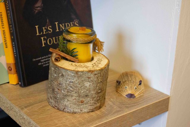 Bougies et bois naturel