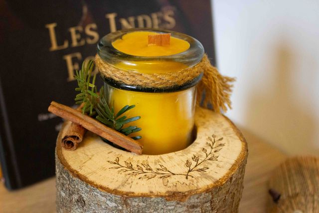 Bougies et bois naturel