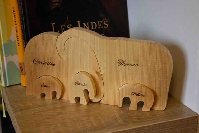 Famille d'éléphants personnalisée