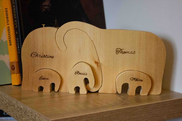 Famille d'éléphants personnalisée