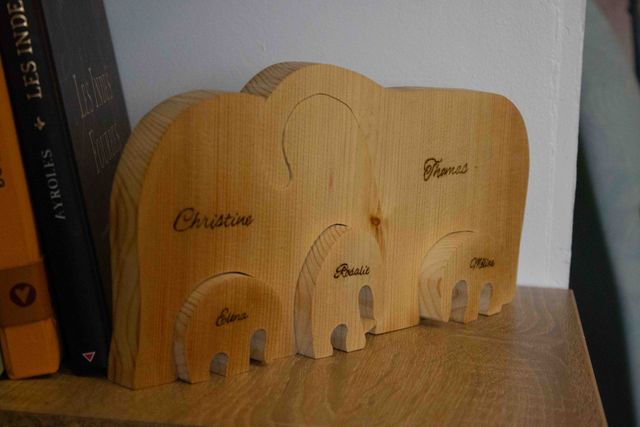 Famille d'éléphants personnalisée
