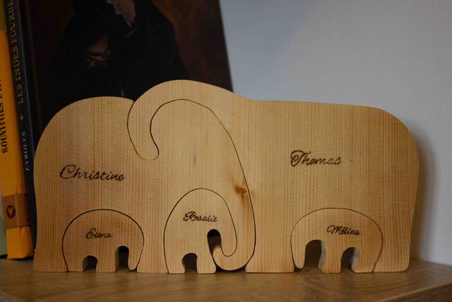 Famille d'éléphants personnalisée